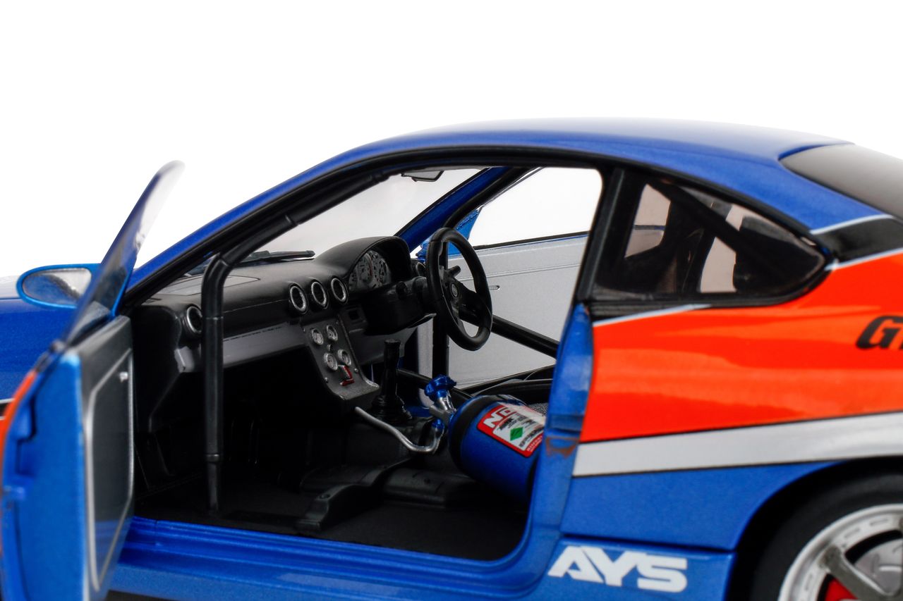 Jada Diecast - 1:18 Sean's NISSAN SILVIA (S15) SPEC-S MONA LISA 1999 - FAST & FURIOUS III TOKYO DRIFT - BLUE/ORANGE - 37772