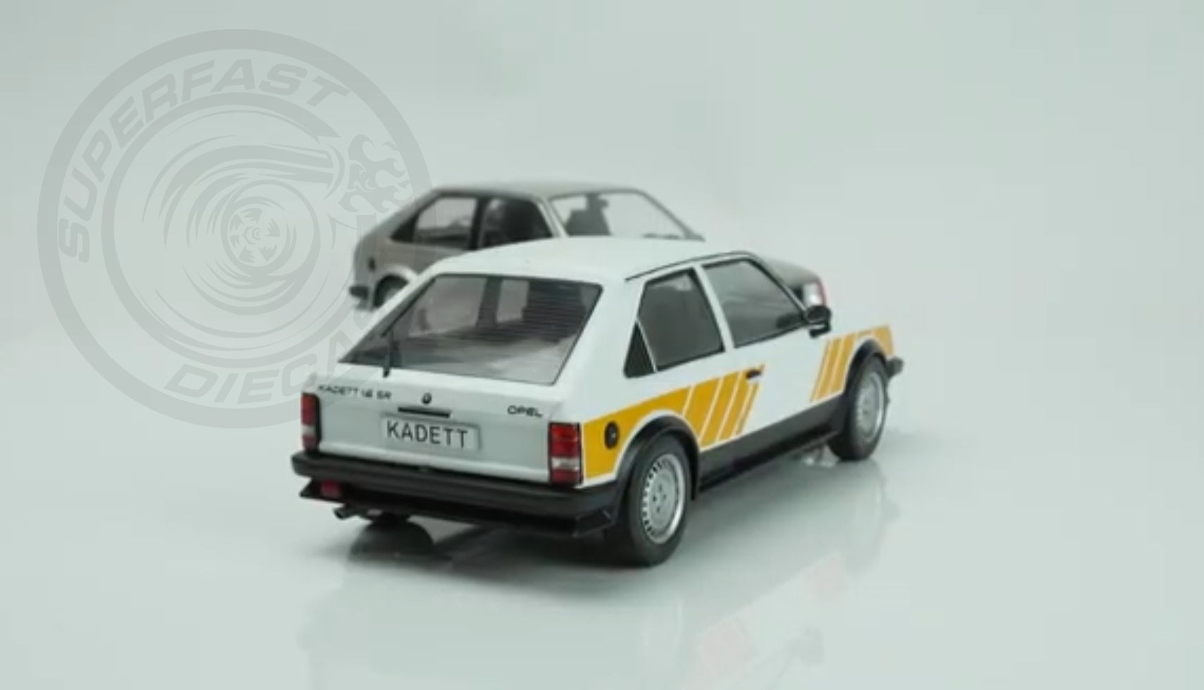 MCG 1:18 Scale Diecast Model Car - Opel Kadett D SR (Vauxhall Astra mk1) White/Yellow - MCG18534