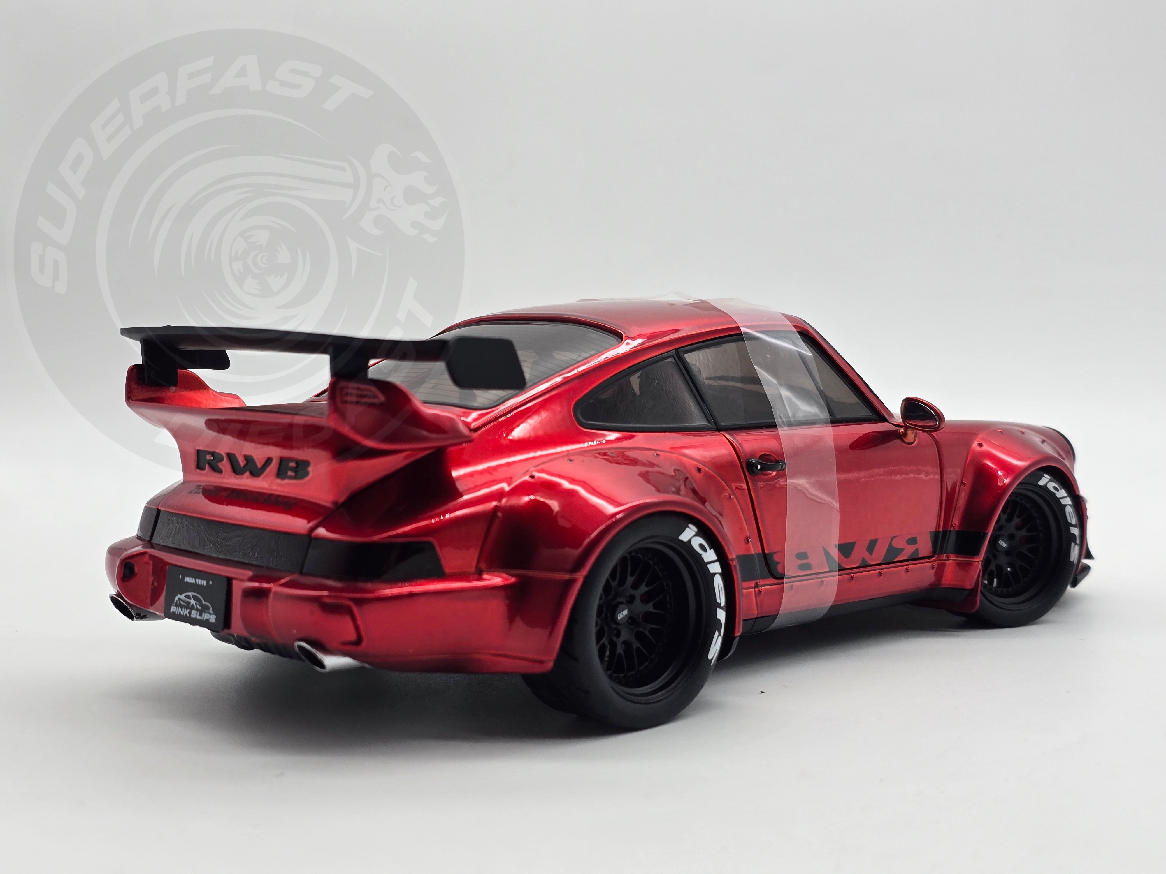 Jada 1:18 Scale Diecast - Pink Slips - Porsche RWB 964 - Candy Red - 35726