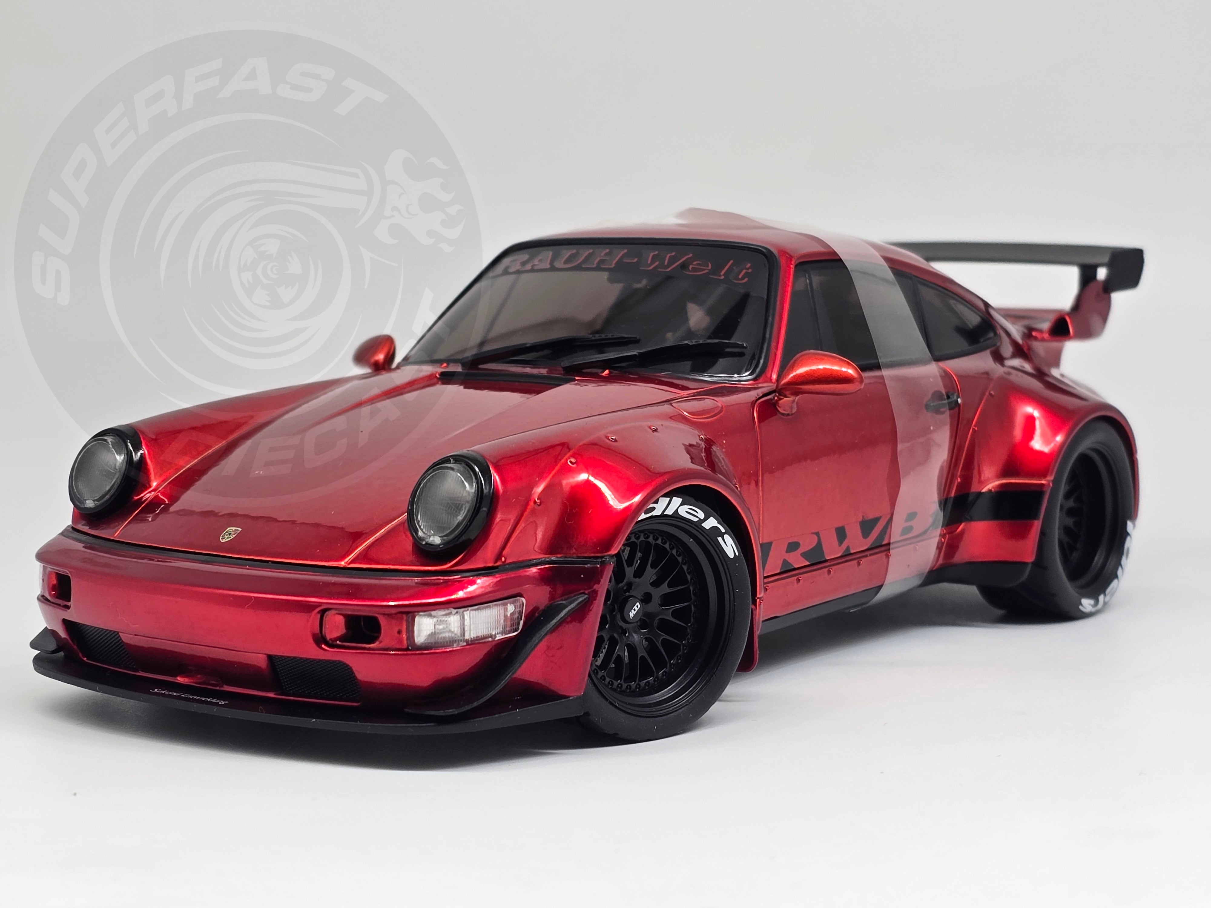 Jada 1:18 Scale Diecast - Pink Slips - Porsche RWB 964 - Candy Red - 35726