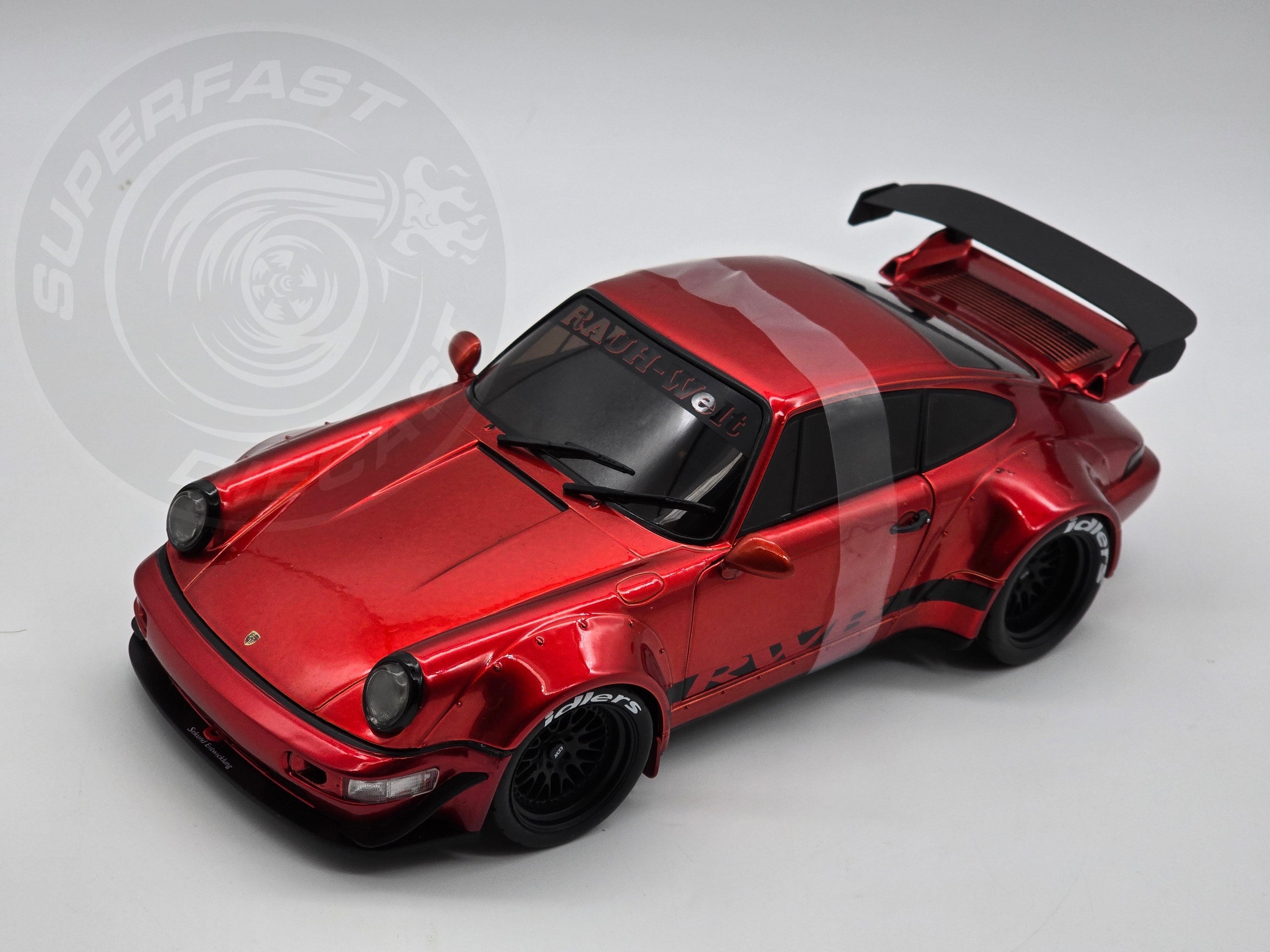 Jada 1:18 Scale Diecast - Pink Slips - Porsche RWB 964 - Candy Red - 35726