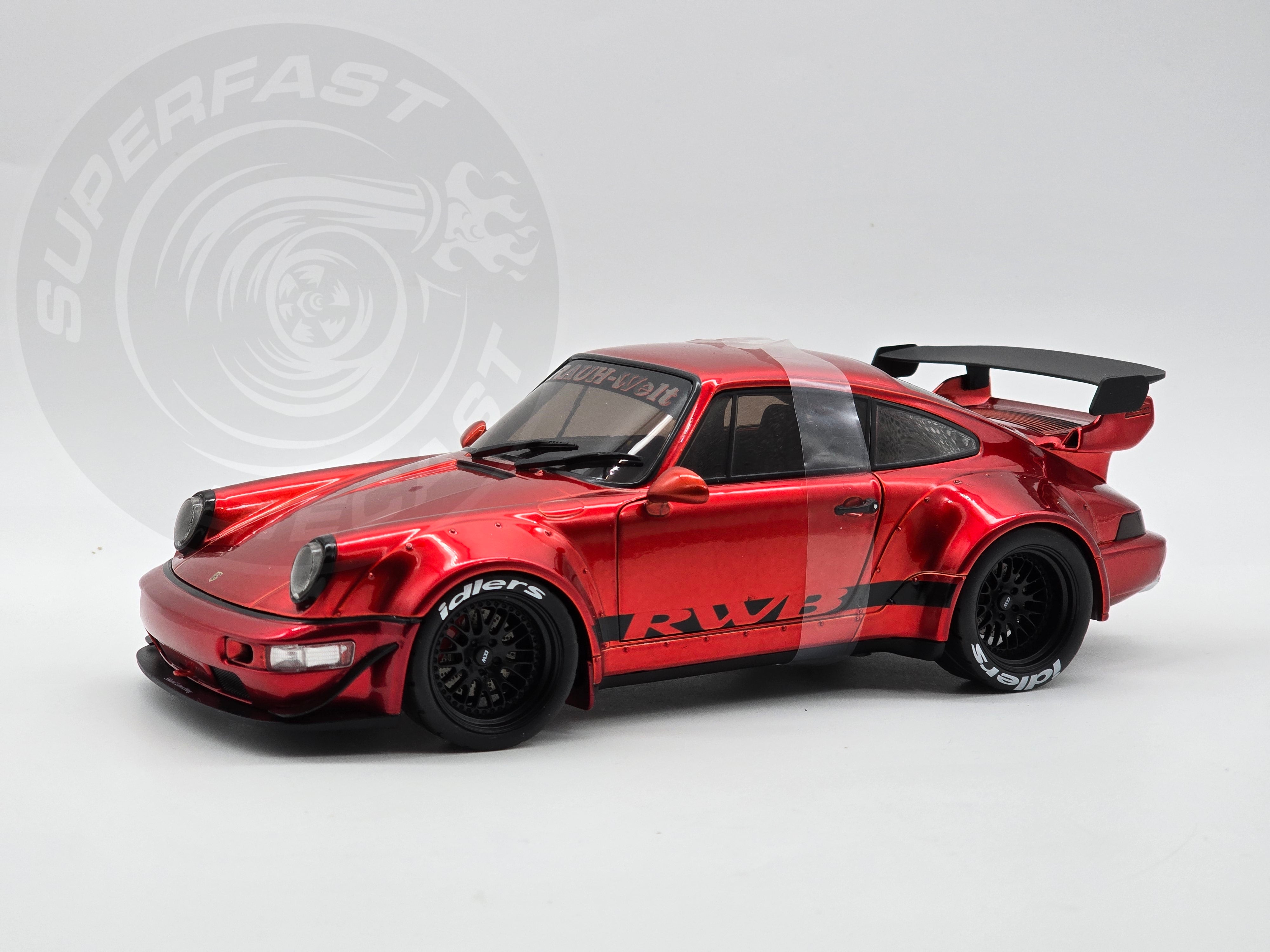 Jada 1:18 Scale Diecast - Pink Slips - Porsche RWB 964 - Candy Red - 3