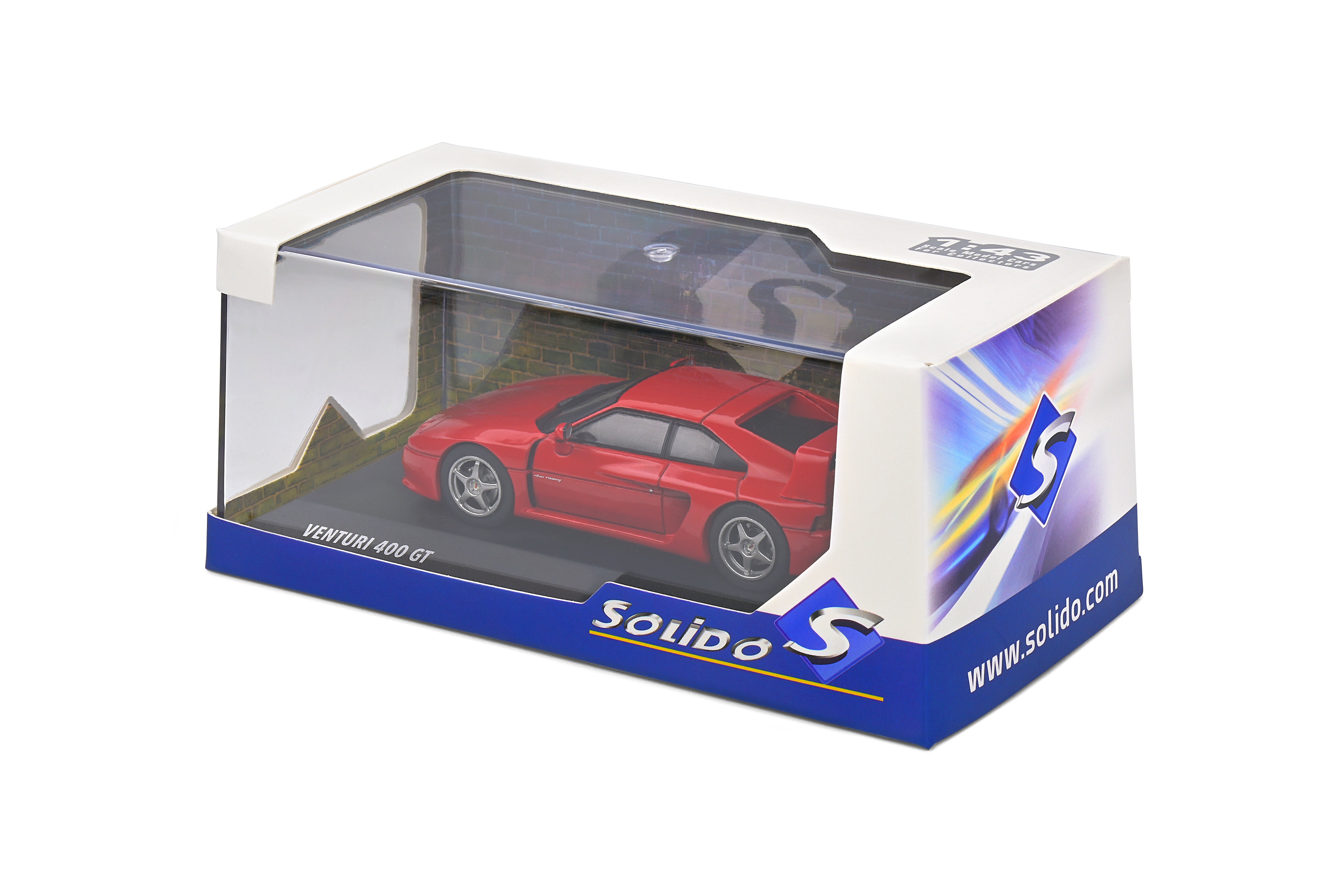 Solido 1:43 Scale, 1999 Venturi 400 GT, Red - S4313403