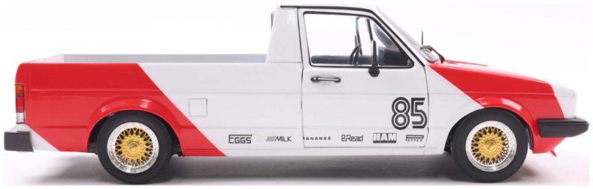 Solido 1:18 Diecast - 1982 VW Caddy MK.1 M Racing Tribute, White/Red - S1803512