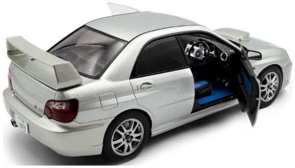 Solido 1:18 Diecast - 2003 Subaru Impreza WRX STi Premium, Silver Effect - S1812303