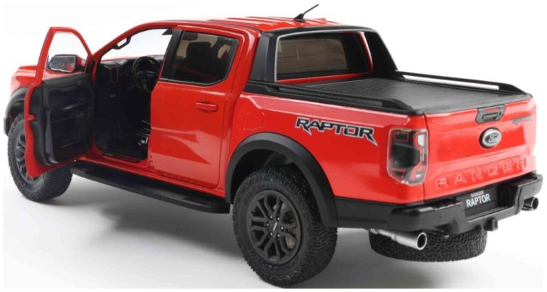 SOLIDO 1:18 Scale - 2024 Ford Ranger Raptor, Orange Raptor - S1813901