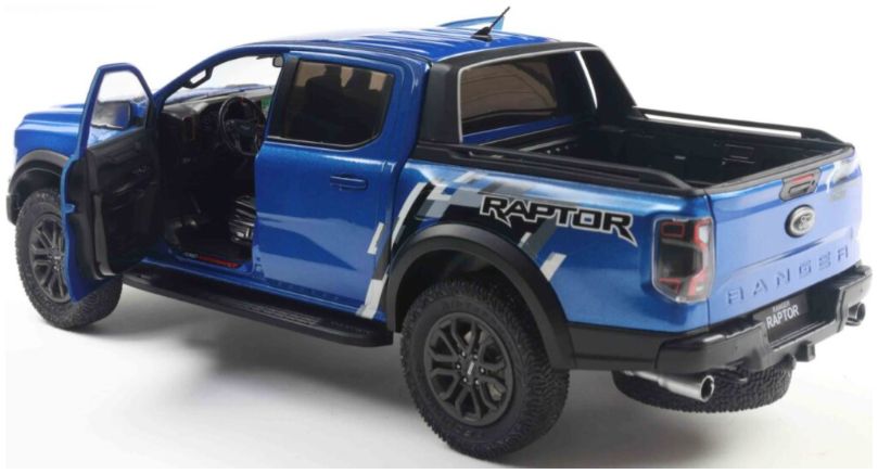 SOLIDO 1:18 Scale - 2024 Ford Ranger Raptor, Lightening Blue - S1813902