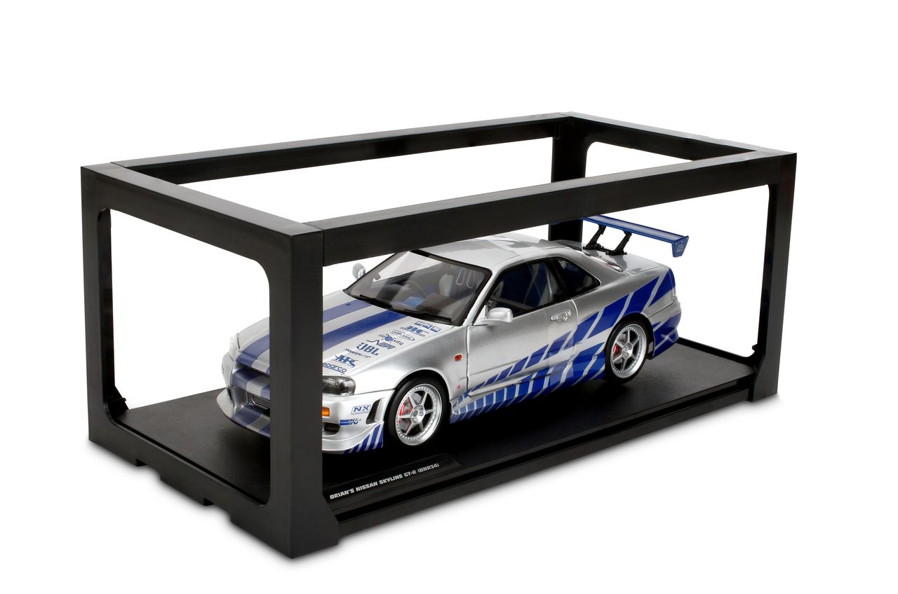 Jada Diecast - 1:18 Brian's Nissan Skyline GT-R (BNR34) "Fast & Furious" Silver/Blue- 37771