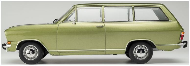 Touring Modelcars 1:18 Scale Diecast - 1972 Opel Kadett B Caravan, Lemon Green Metallic - 18048100