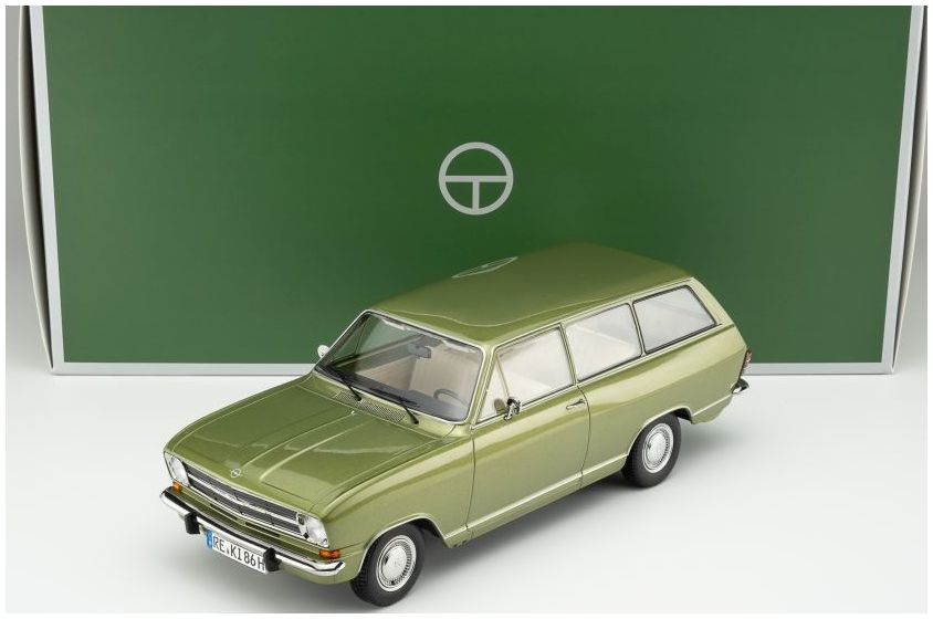 Touring Modelcars 1:18 Scale Diecast - 1972 Opel Kadett B Caravan, Lemon Green Metallic - 18048100