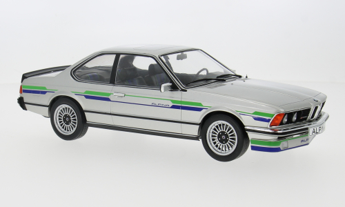 MCG 1:18 Scale Diecast Model Car - 1980 BMW Alpina B7 Turbo (E24), Silver - MCG18234