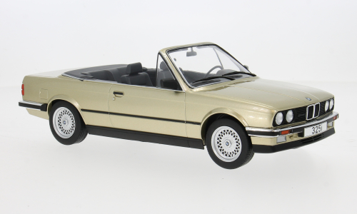 MCG 1:18 Scale Diecast Model Car - 1985 BMW 325i (E30) Cabriolet, Beige - MCG18544