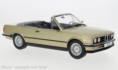 MCG 1:18 Scale Diecast Model Car - 1985 BMW 325i (E30) Cabriolet, Beige - MCG18544