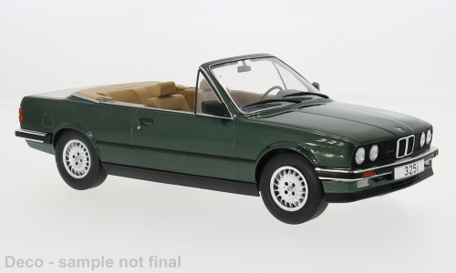 MCG 1:18 Scale Diecast Model Car - 1985 BMW 325i (E30) Cabriolet, Green - MCG18545