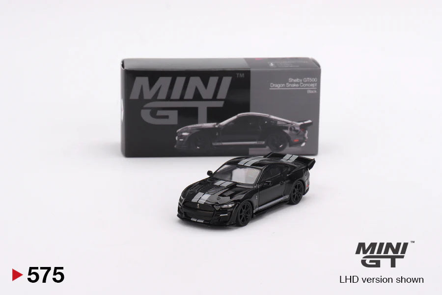 Mini GT 1:64 Diecast - Ford Mustang Shelby GT500 Dragon Snake Concept (LHD), Black - 575-L
