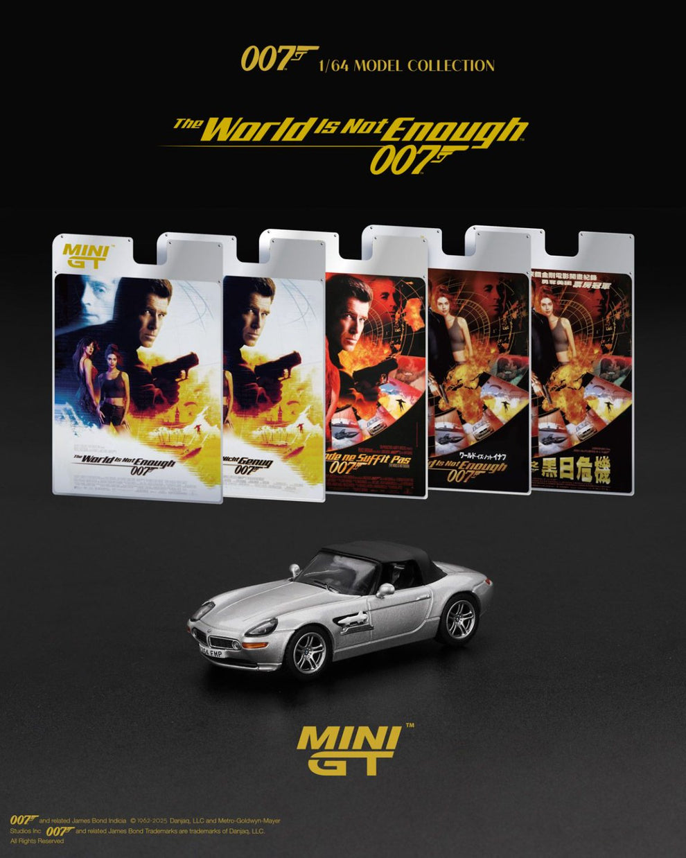 Mini GT 1:64 BMW Z8 James Bond 007 The World is Not Enough, English LHD - BLISTER PACKAGING - MGT00906-007E