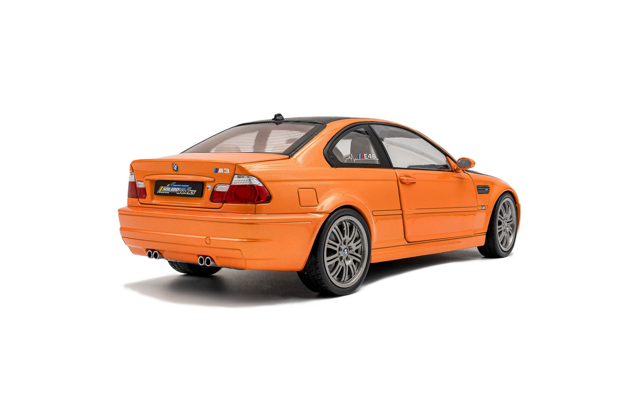 SOLIDO 1:18 Scale - 2000 BMW E46 M3 COUPE SOLIDO WORKS, ORANGE - S1806509