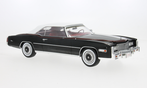 MCG 1:18 Scale Diecast Model Car -  1976 Cadillac Eldorado Convertible, Black - MCG18473