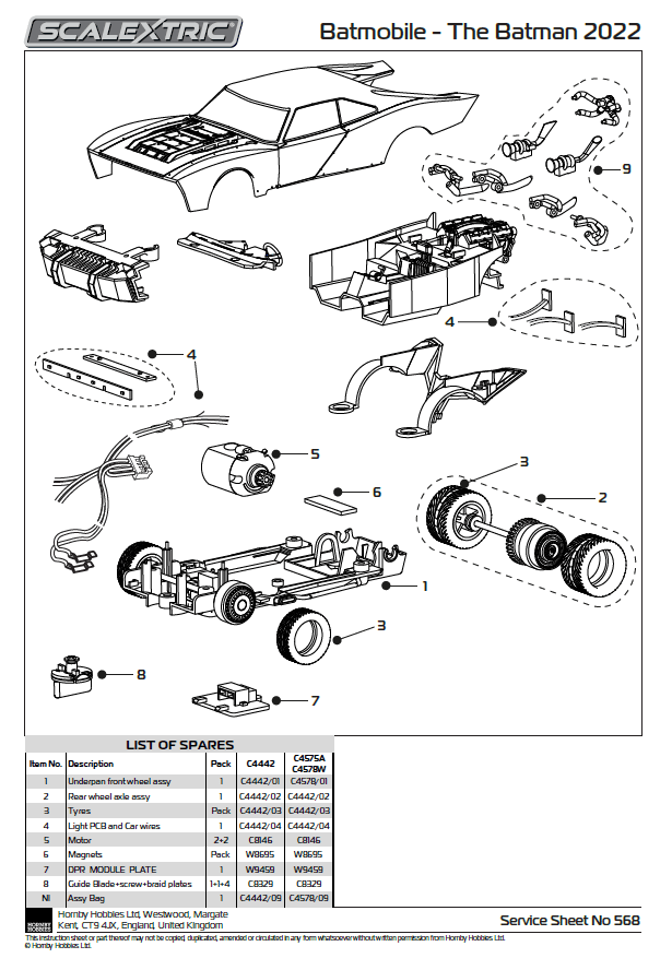 Scalextric 1:32 Scale - Batmobile Ultimate Collection - Chromed Triple Car Pack - C4575A