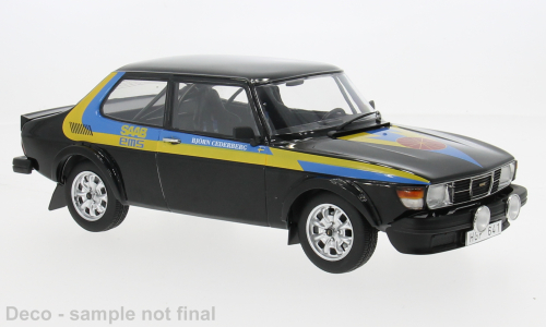 MCG 1:18 Scale Diecast - 1977 Saab 99 Turbo, Black - MCG18442