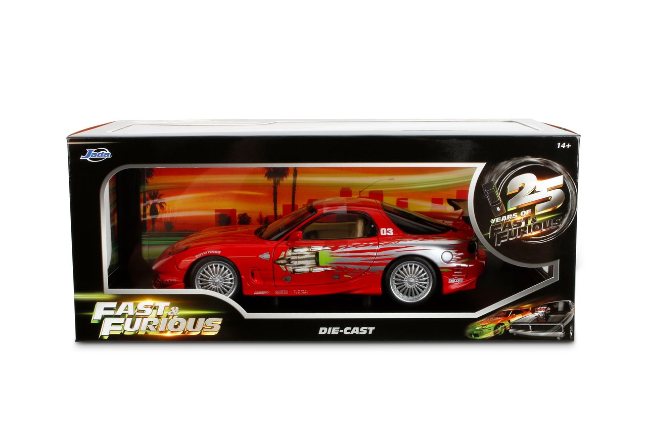 Jada Diecast - 1:18 Dom's Mazda RX7 FD3RS "Fast and Furious" Red - 38137