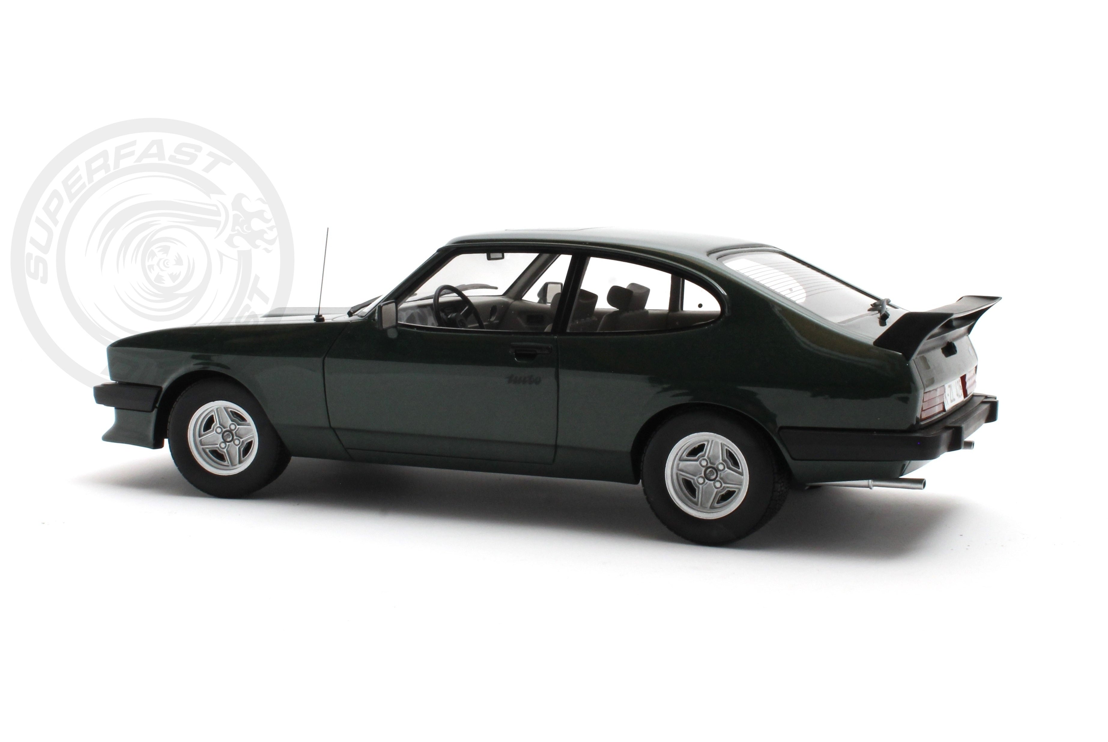 CULT 1:18 Scale Model 1981 Ford Capri 2.8 Turbo - Metallic Green - CML215-3