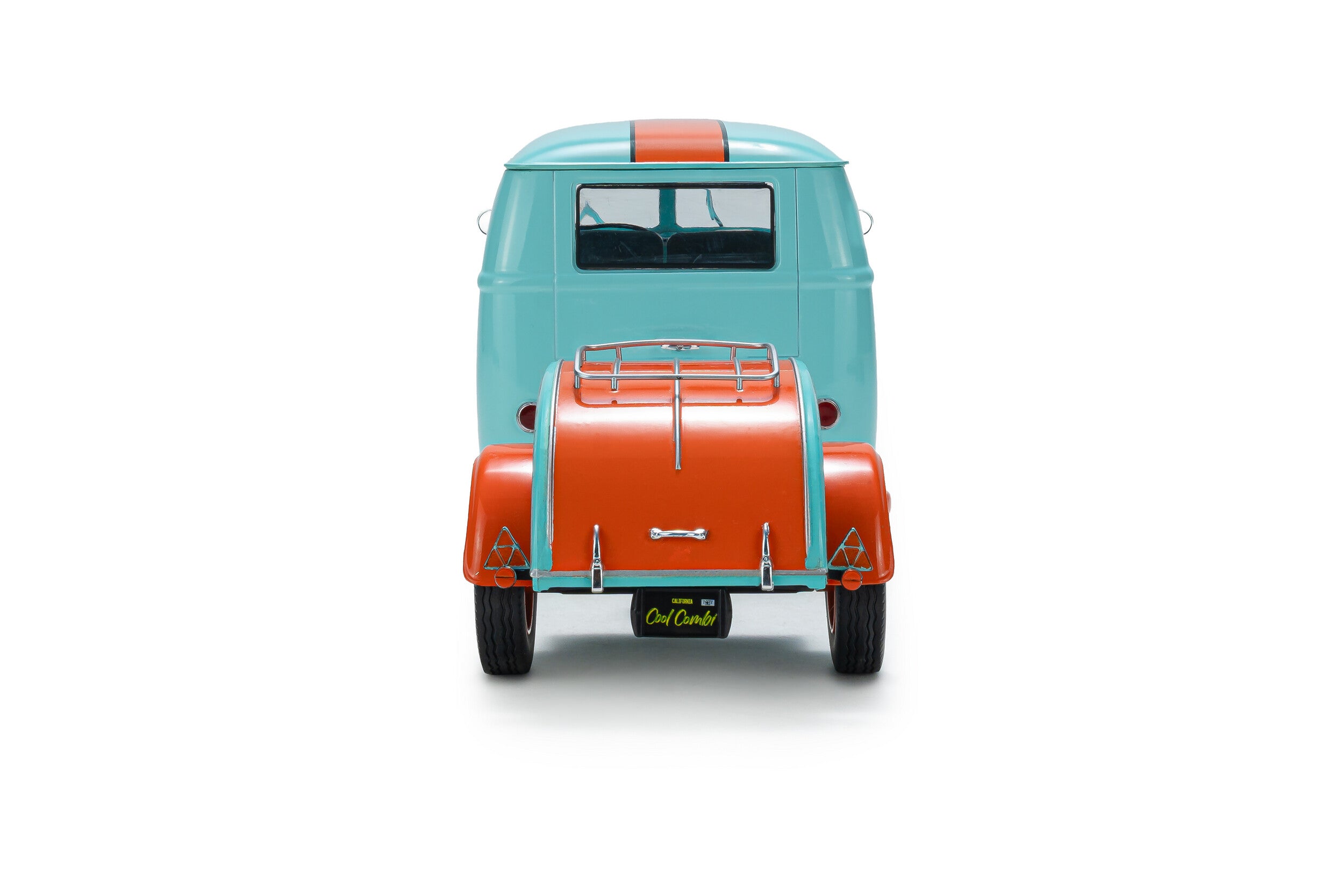SOLIDO 1:18 Scale - 2024 Volkswagen VW Cool Combi Gulf Oil Tribute, Mint Green and Orange - S1810908