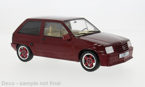 MCG 1:18 Scale Diecast - 1983 Opel Corsa A Custom (Vauxhall Nova) , Dark Red - MCG18433