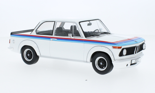 MCG 1:18 Scale Diecast Model Car - 1973 BMW 2002 Turbo, White - MCG18408R