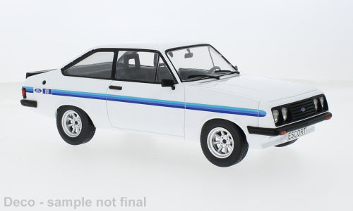 MCG 1:18 Scale Diecast - Ford Escort Mk2 RS 2000, White - MCG18439