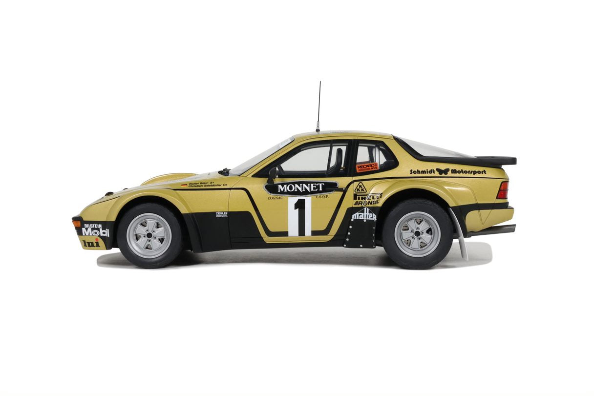 OTTO 1:18 Resin - PORSCHE 924 CARRERA GT4 GR.4 GOLD W.ROHL ADAC RALLY HESSEN 1981, GOLD- (OT442)