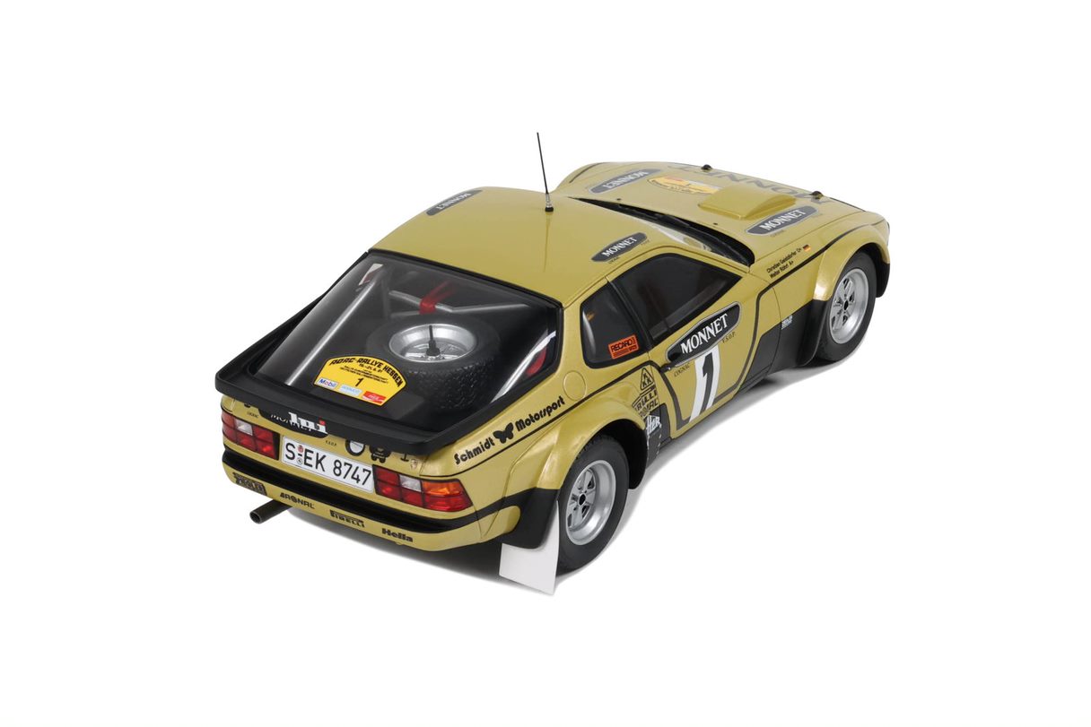 OTTO 1:18 Resin - PORSCHE 924 CARRERA GT4 GR.4 GOLD W.ROHL ADAC RALLY HESSEN 1981, GOLD- (OT442)