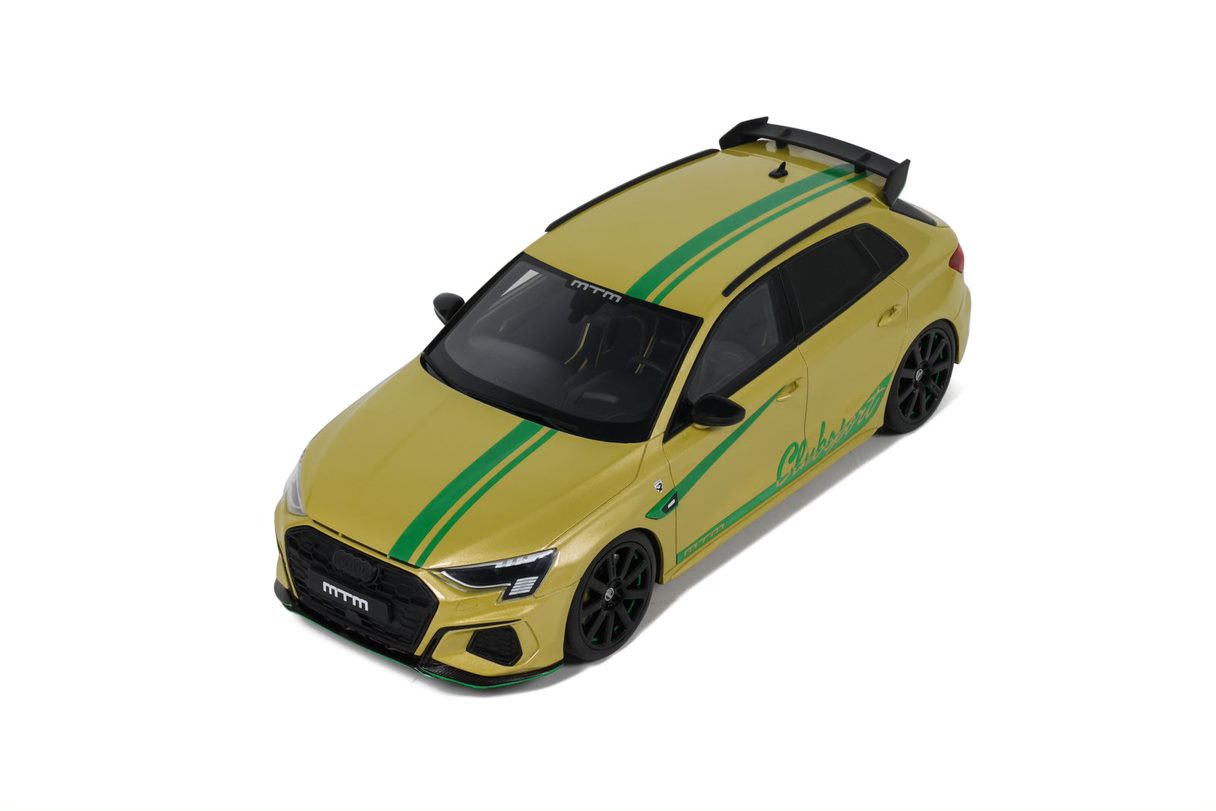 Spirit 1:18 Scale Resin Model Car - 2022 Audi S3 MTM Clubsport, Yellow - GT891