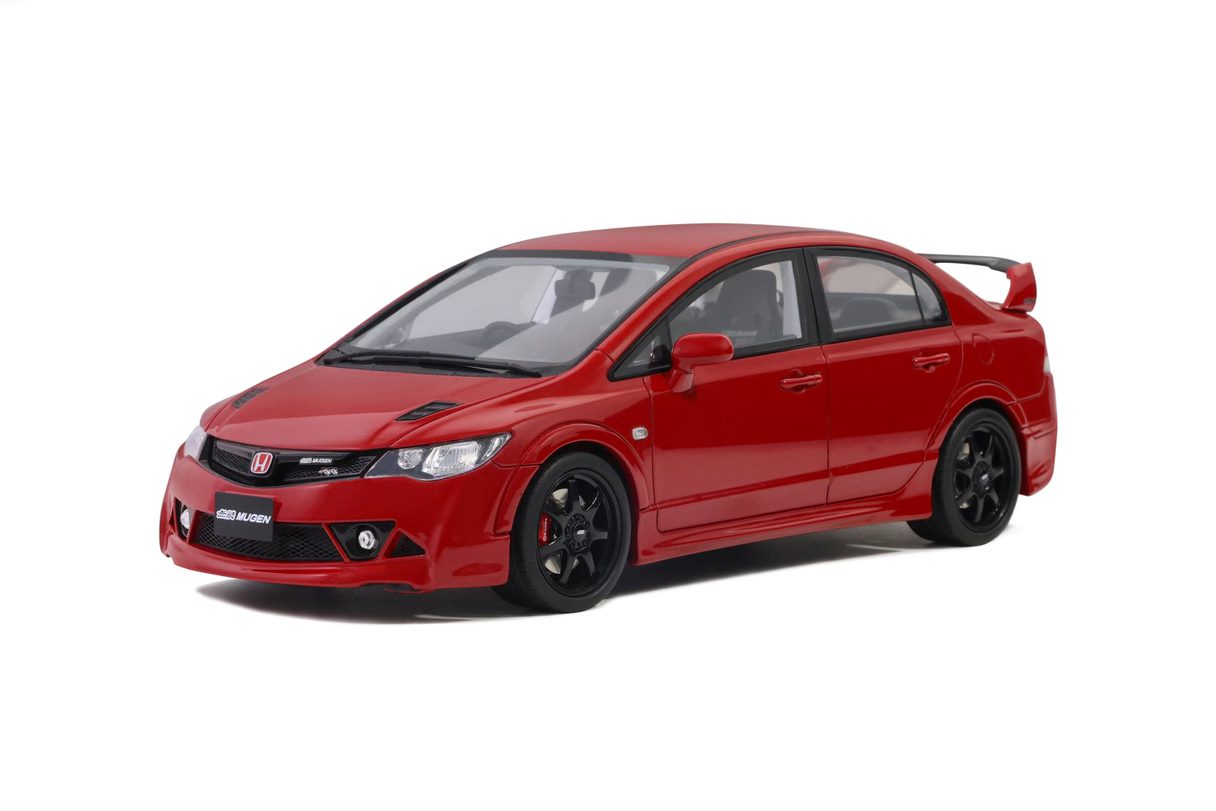 OTTO 1:18 Scale Resin Model Car - 2008 Honda Civic Type R Mugen RR FD2 , Red - OT1019