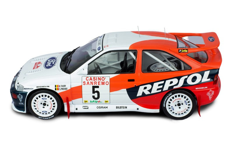 IXO 1:18 Ford Escort RS Cosworth San Remo Rally Italy 1996 #5 - B Thiry - REPSOL