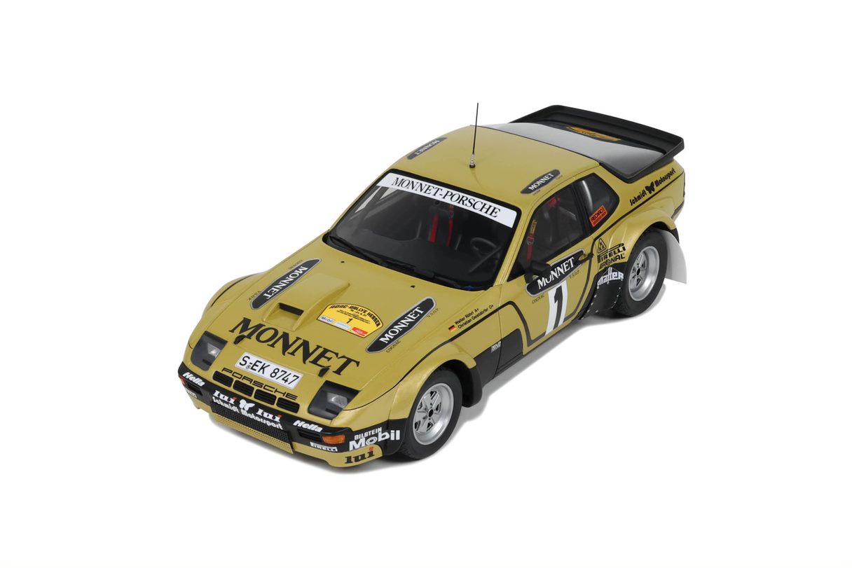 OTTO 1:18 Resin - PORSCHE 924 CARRERA GT4 GR.4 GOLD W.ROHL ADAC RALLY HESSEN 1981, GOLD- (OT442)