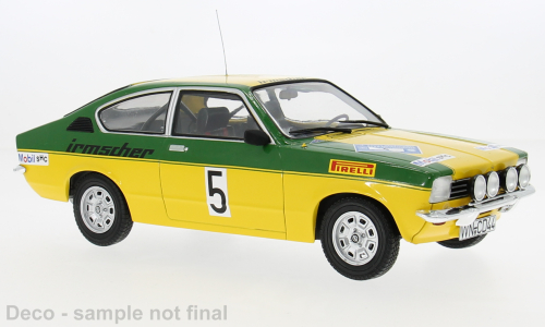 MCG 1:18 Diecast - Opel Kadett C Coupe GT/E, International Sachs Winter Rallye, 1976, #5, W.Smolej/C.Geistdörfer,  - MCG18650R