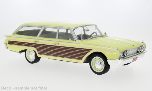 MCG 1:18 Scale Diecast Model Car - 1960 Ford LTD Country Squire, Yellow - MCG18048