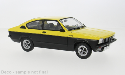 MCG 1:18 Scale Diecast - 1975 Opel Kadett C Coupe GTE in Yellow/Black - MCG18598
