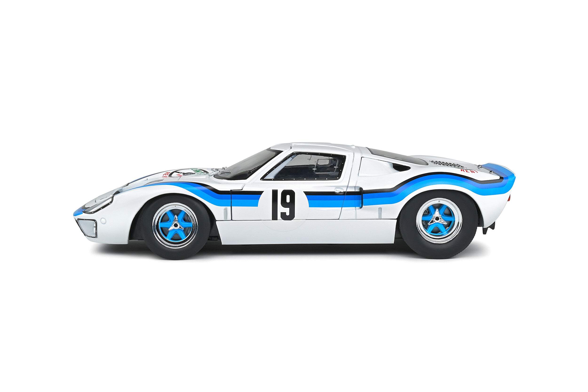 SOLIDO 1:18 Scale Diecast Model Car - 1973 Ford GT40 Mk1 - Agola Championship