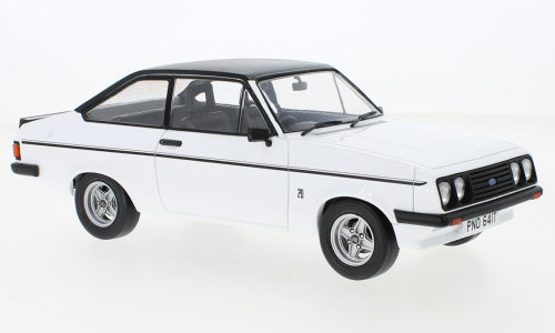 MCG 1:18 Scale Diecast Model Car -  Ford Escort Mk2 RS2000 in White