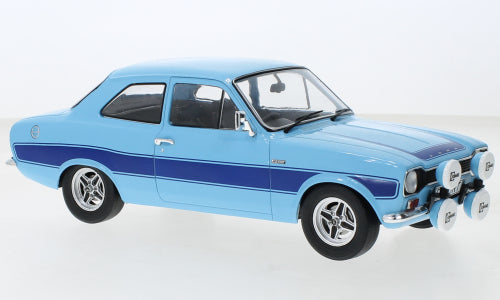 MCG 1:18 Scale Diecast Model Car -  1973 Ford Escort Mk1 RS2000 in Blue - RHD