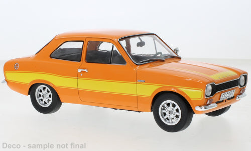 MCG 1:18 Scale Diecast Model Car -  1973 Ford Escort Mk1 RS2000 in Orange - LHD