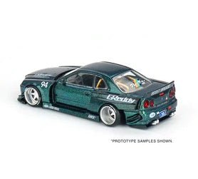 Mini Gt Kaido House 1:64 Nissan Skyline GT-R (R34) Kaido Works Greddy V1