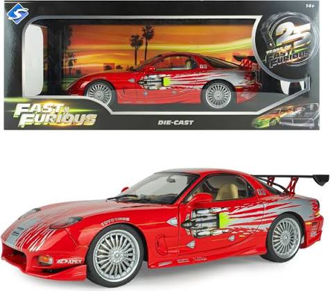 Solido Diecast - 1:18 Dom's Mazda RX7 FD3RS "Fast and Furious" Red - S1810610A