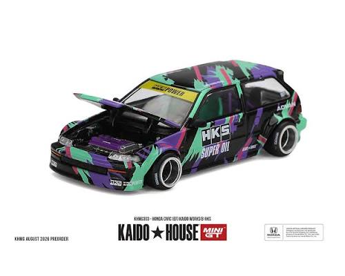 Mini GT 1:64 Kaido House - HONDA CIVIC (EF) KAIDO WORKS HKS - KHMG303