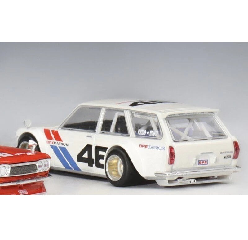 Mini GT 1:64 Scale Kaido House  Datsun Kaido 510 Wagon White KHMG027