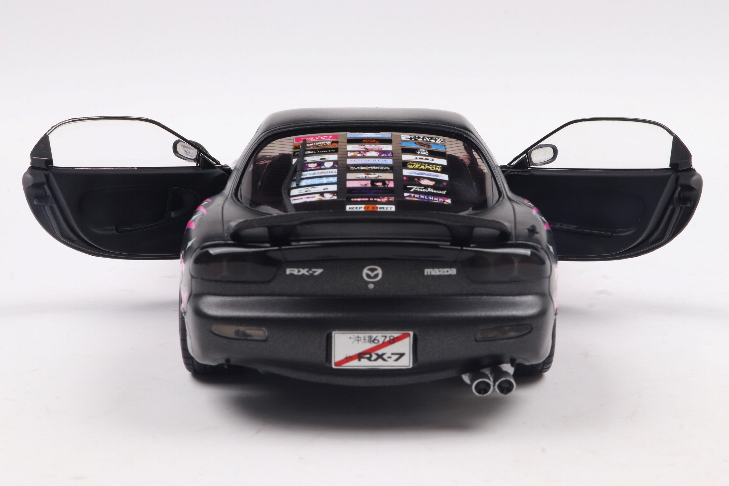 Solido 1:18 Diecast - Mazda RX7 FD3RS Solido Works Itasha, Black/Pink - S1810605