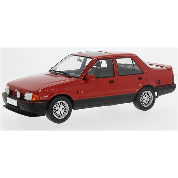 MCG 1:18 Scale Diecast - Ford Orion Mk II 1600i Ghia LHD with Multispoke Alloys, Red - MCG18488