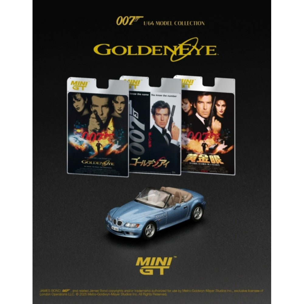 Mini GT 1:64 BMW Z3 James Bond 007 Goldeneye, English LHD - BLISTER PACKAGING - MGT00914-007E